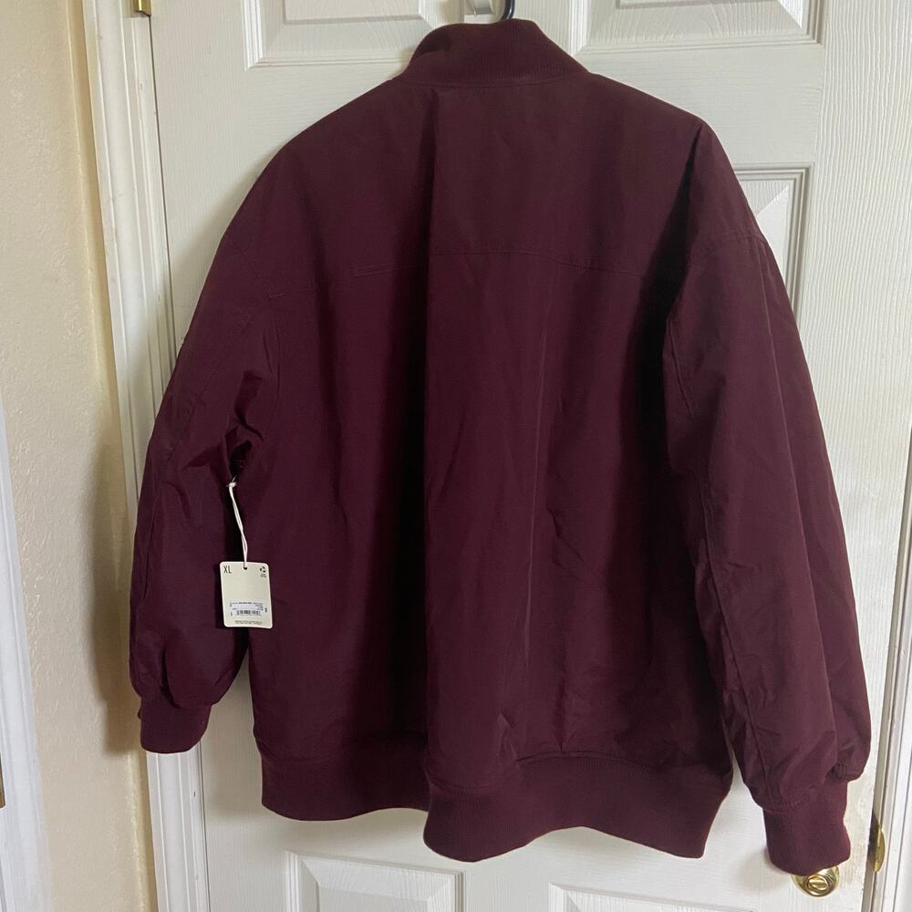 a.n.a Midweight Sherpa Lined Bomber Jacket in Port Wine, Sz S -- NWT - Picture 6 of 11